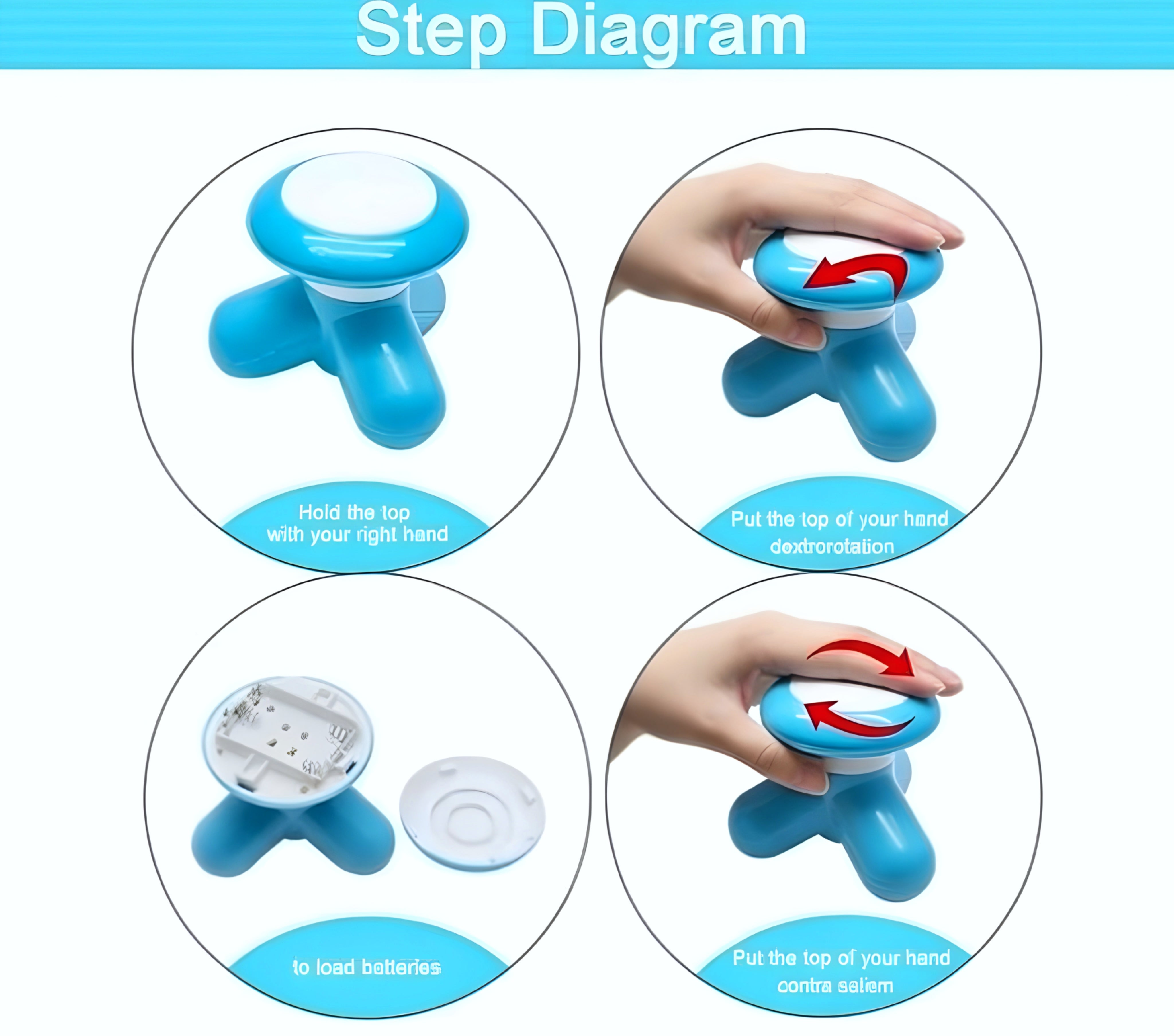 Mini Vibrating Head Massager | Portable Handheld Massager for Stress Relief & Full Body Relaxation