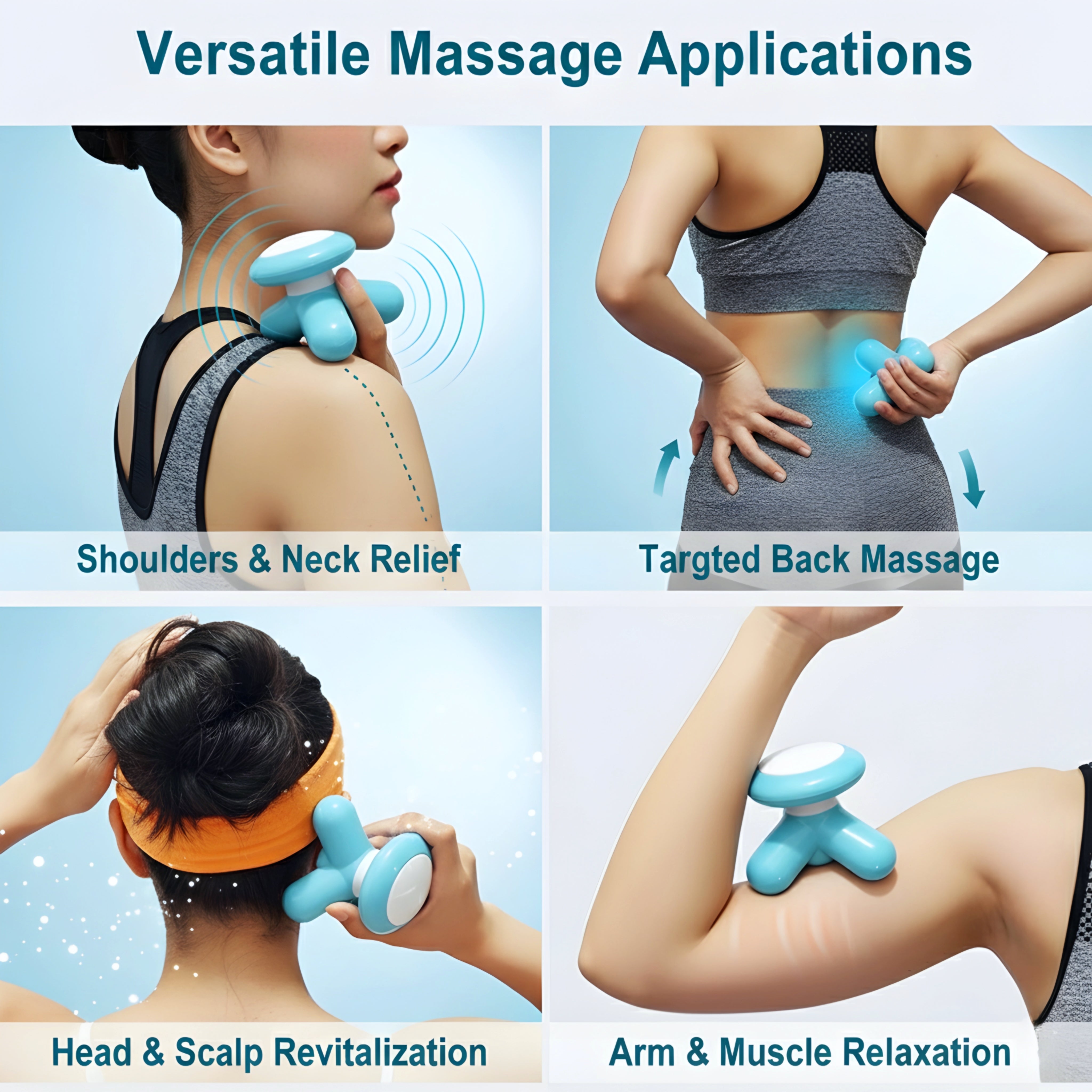 Mini Vibrating Head Massager | Portable Handheld Massager for Stress Relief & Full Body Relaxation