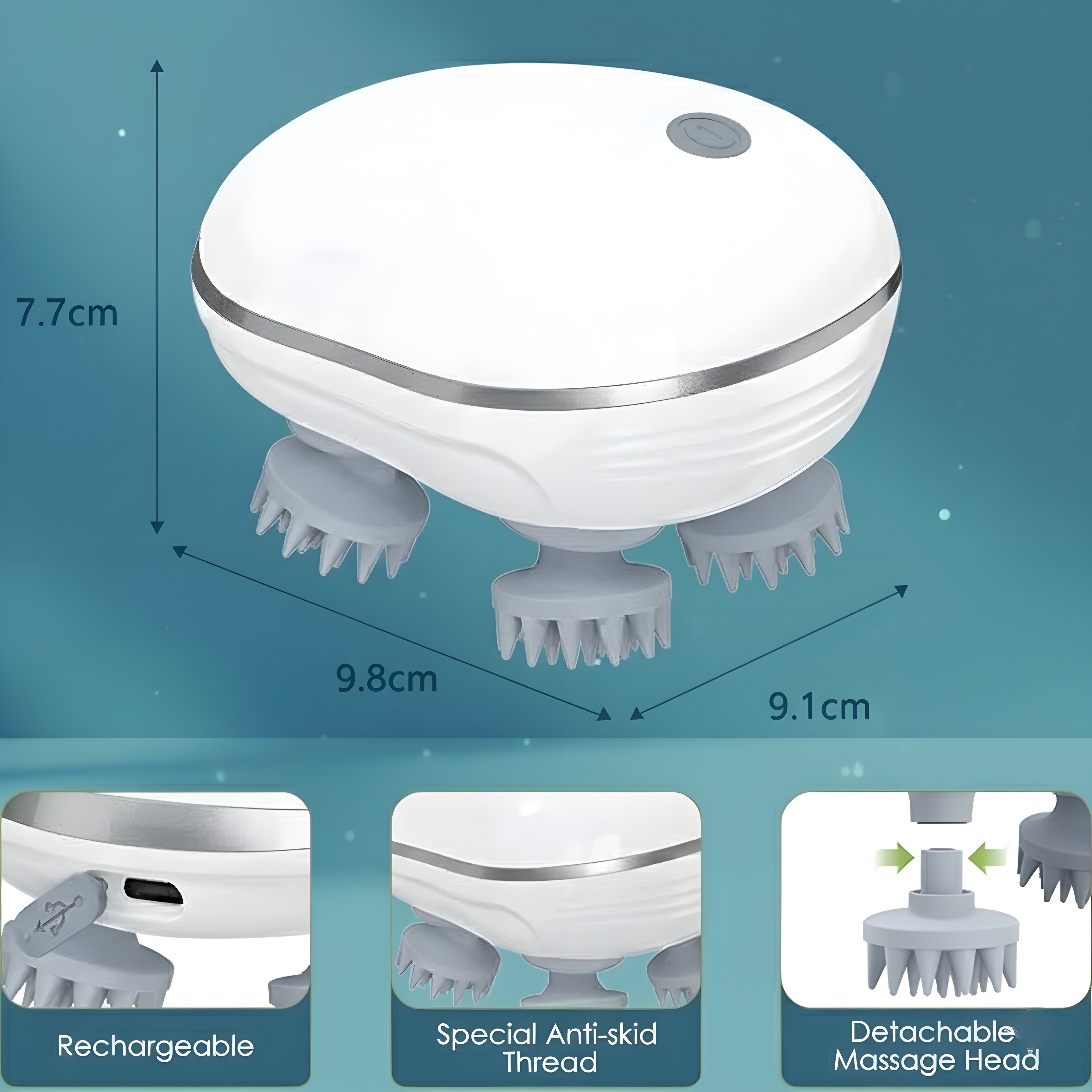 Rechargeable Scalp Massager for Hair Growth | Electric Head Massager