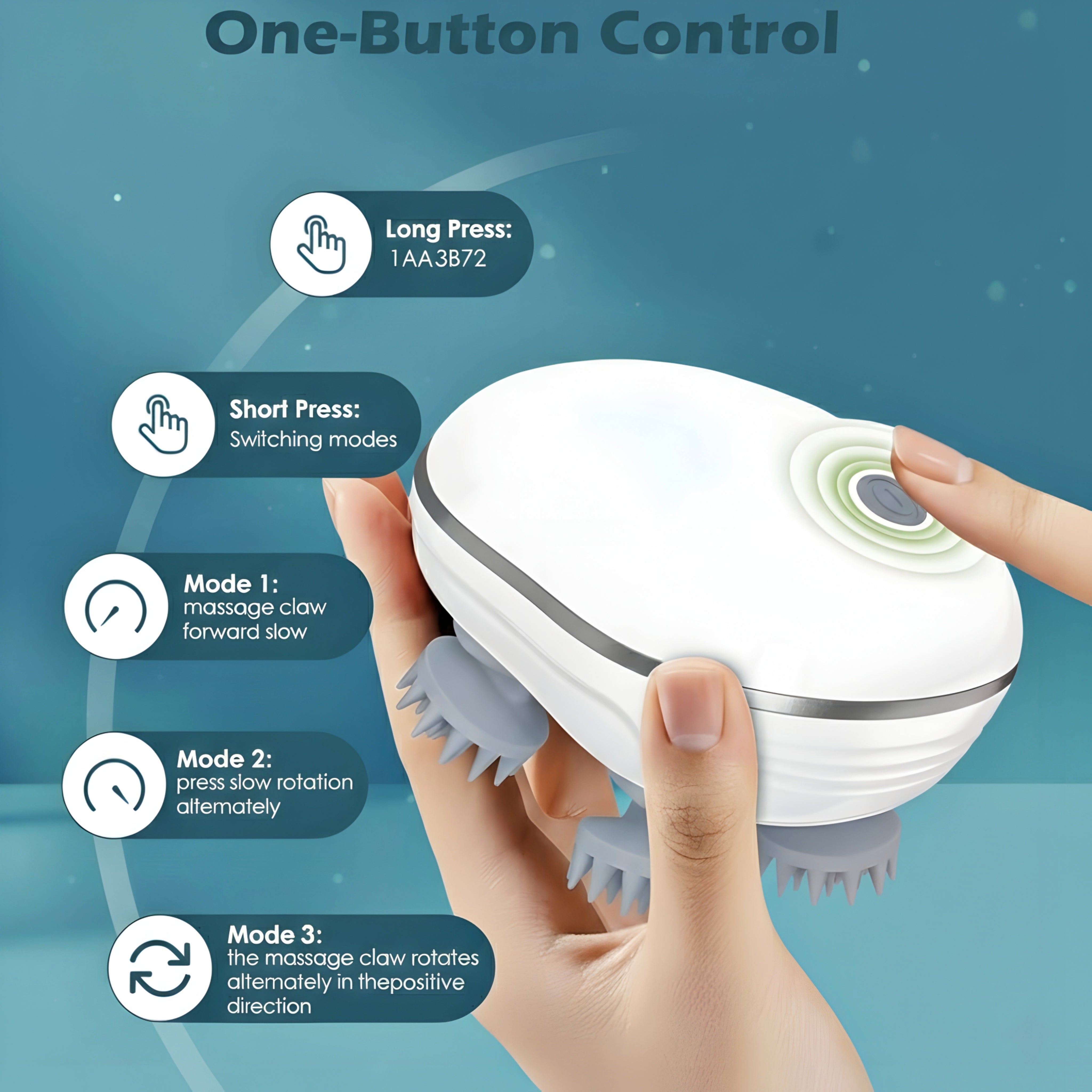 Rechargeable Scalp Massager for Hair Growth | Electric Head Massager